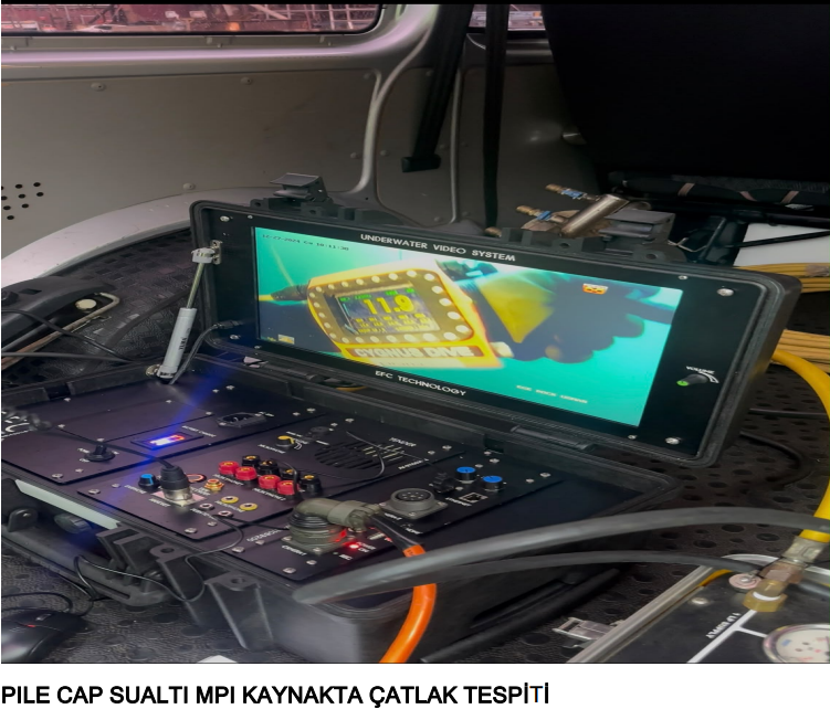Sualtı ACFM çatlak tespiti ve kaynak dikişi NDT muayenesi